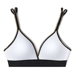 Knixteen The Super Bralette White Black Trim M